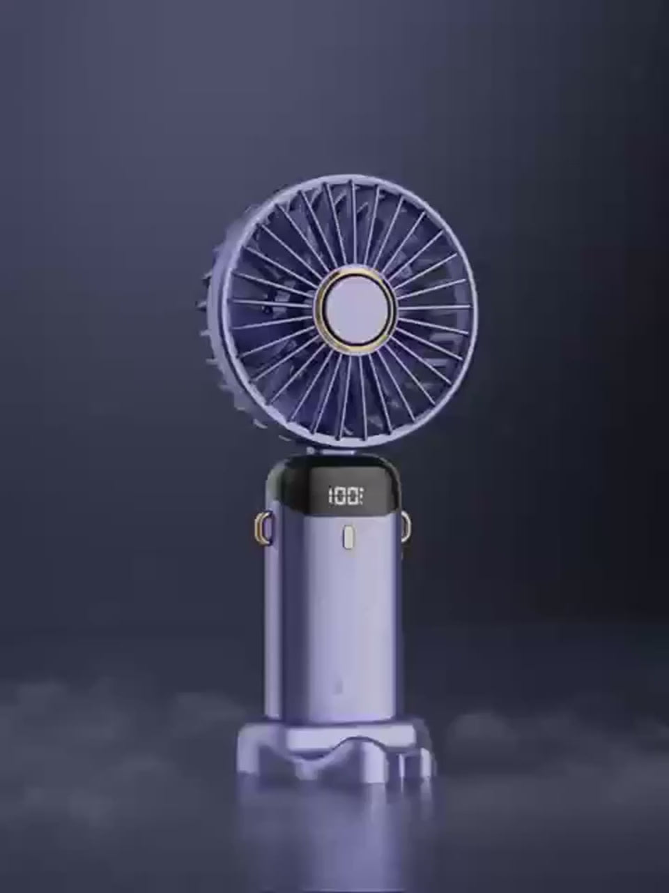 Cheery Blossom WaterGuard™ Foldable Handheld Fan – 5-Speed USB Rechargeable Cooling Fan with Phone Stand & LED Display (Copy)